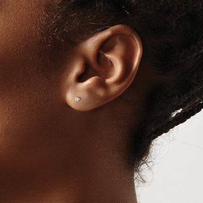 14y .. I1 J-K Diamond Stud Push-on Post Earrings