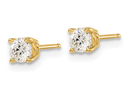 14k Yellow Gold Earrings Style ST2 - Classique Jewelry Inc.