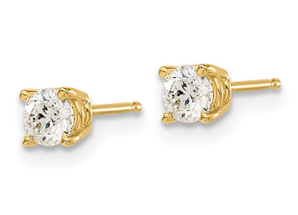 14y .. I1 J-K Diamond Stud Push-on Post Earrings (Style ST2-50)