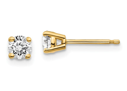14k Yellow Gold Earrings Style ST2 - Classique Jewelry Inc.