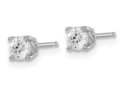 14k White Gold Earrings Style ST2 - Classique Jewelry Inc.