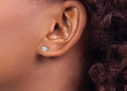 14k White Gold Earrings Style ST2 - Classique Jewelry Inc.