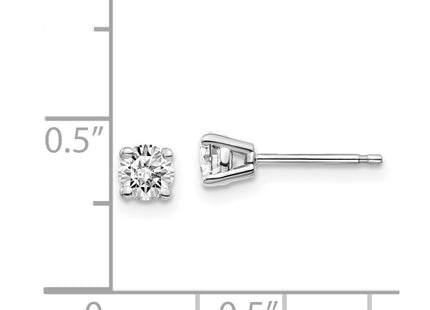 14k White Gold Earrings Style ST2 - Classique Jewelry Inc.