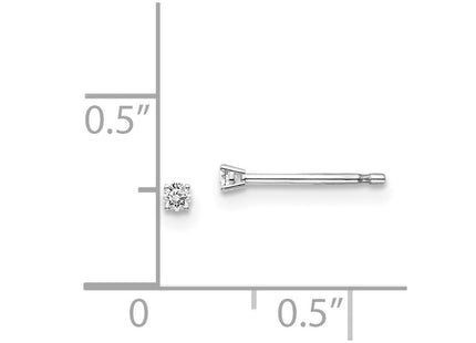 14k White Gold Earrings Style ST2 - Classique Jewelry Inc.