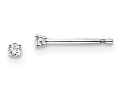 14k White Gold Earrings Style ST2 - Classique Jewelry Inc.
