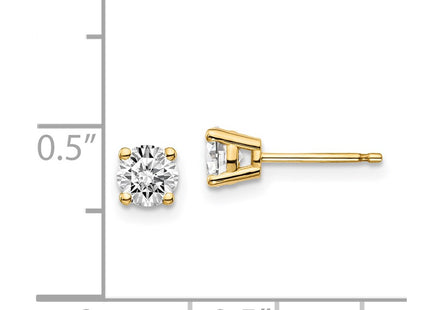 14k Yellow Gold Earrings Style ST2 - Classique Jewelry Inc.