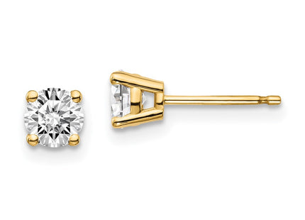 14k Yellow Gold Earrings Style ST2 - Classique Jewelry Inc.