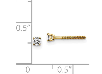 14k Yellow Gold Earrings Style ST4 - Classique Jewelry Inc.