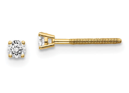 14k Yellow Gold Earrings Style ST3 - Classique Jewelry Inc.