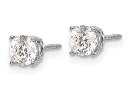 14k White Gold Earrings Style ST3 - Classique Jewelry Inc.
