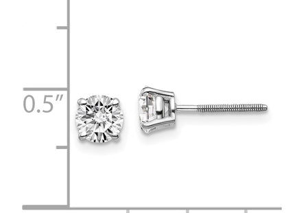 14k White Gold Earrings Style ST3 - Classique Jewelry Inc.
