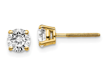 14K white gold diamond stud earrings
