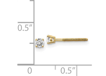 14k Yellow Gold Earrings Style ST3 - Classique Jewelry Inc.