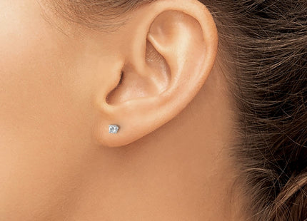 14k White Gold Earrings Style ST3 - Classique Jewelry Inc.