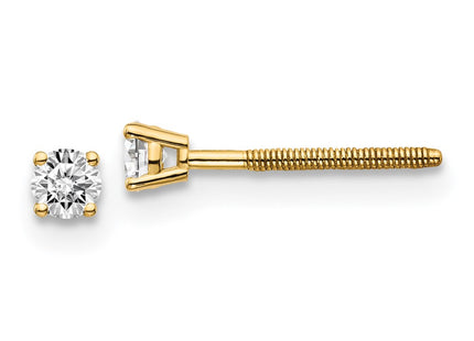 14k Yellow Gold Earrings Style ST4 - Classique Jewelry Inc.