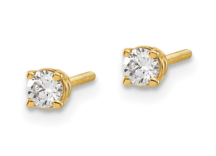 14k Yellow Gold Earrings Style ST4 - Classique Jewelry Inc.