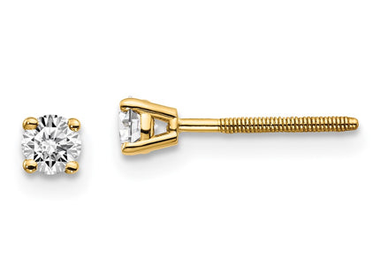 14k Yellow Gold Earrings Style ST3 - Classique Jewelry Inc.