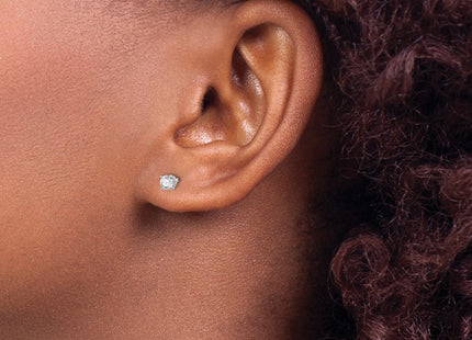 14k White Gold Earrings Style ST3 - Classique Jewelry Inc.