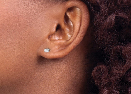 14K White Gold . SI3 G-I Diamond Stud Thread on/off Post Earrings (Style ST3-25W)