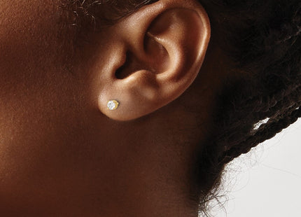 14k Yellow Gold Earrings Style ST3 - Classique Jewelry Inc.