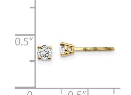 14k Yellow Gold Earrings Style ST4 - Classique Jewelry Inc.