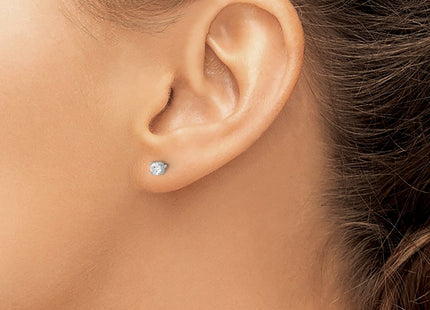 14k White Gold Earrings Style ST3 - Classique Jewelry Inc.