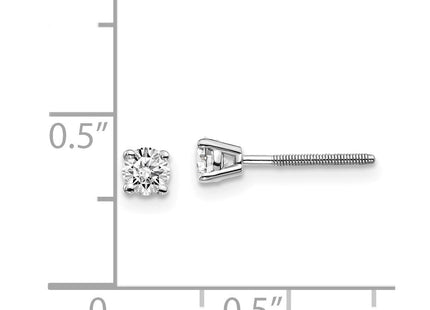 14k White Gold Earrings Style ST3 - Classique Jewelry Inc.