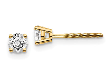 14k Yellow Gold Earrings Style ST4 - Classique Jewelry Inc.