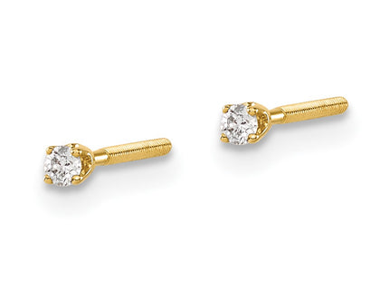 14k Yellow Gold Earrings Style ST3 - Classique Jewelry Inc.