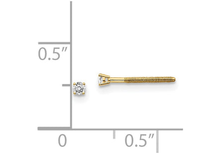 14k Yellow Gold Earrings Style ST3 - Classique Jewelry Inc.
