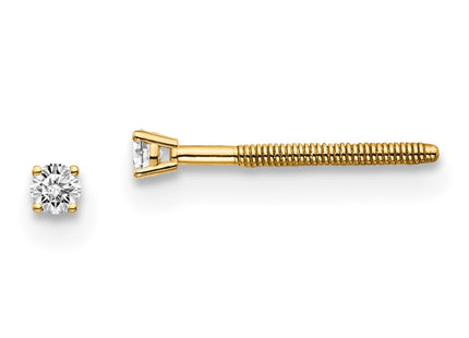 14k Yellow Gold Earrings Style ST3 - Classique Jewelry Inc.