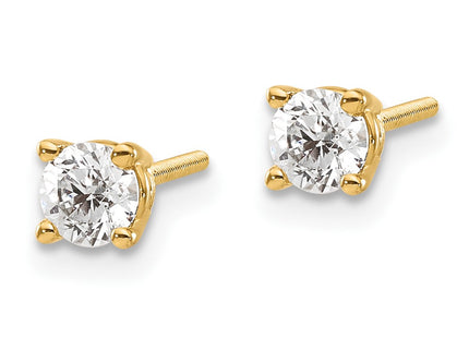 14k Yellow Gold Earrings Style ST4 - Classique Jewelry Inc.