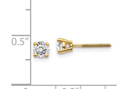 14k Yellow Gold Earrings Style ST3 - Classique Jewelry Inc.