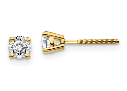 14k Yellow Gold Earrings Style ST3 - Classique Jewelry Inc.