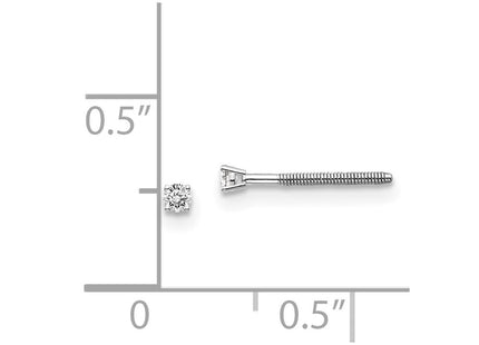 14k White Gold Earrings Style ST3 - Classique Jewelry Inc.