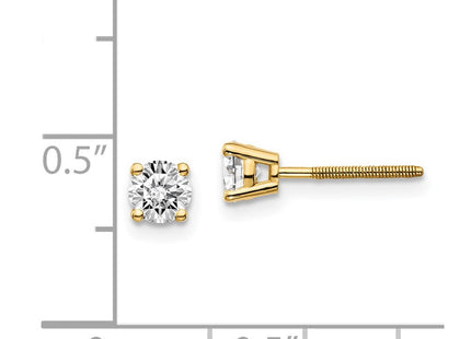 14k Yellow Gold Earrings Style ST4 - Classique Jewelry Inc.