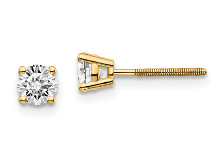 14k Yellow Gold Earrings Style ST3 - Classique Jewelry Inc.