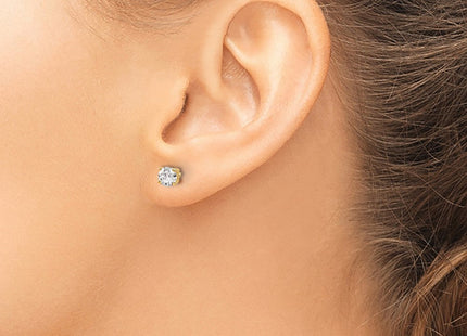 14K Yellow Gold .. SI3 G-I Diamond Stud Thread on/off Post Earrings (Style ST3-70)