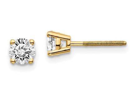 14k Yellow Gold Earrings Style ST4 - Classique Jewelry Inc.