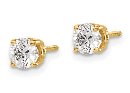 14k Yellow Gold Earrings Style ST3 - Classique Jewelry Inc.
