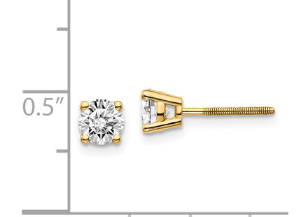 14k Yellow Gold Earrings Style ST4 - Classique Jewelry Inc.