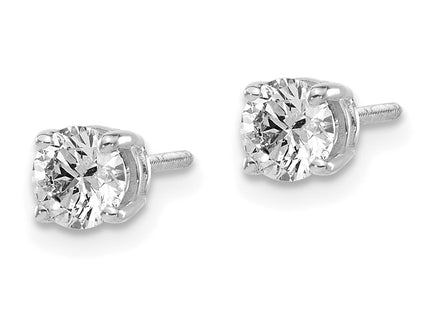 14k White Gold Earrings Style ST3 - Classique Jewelry Inc.