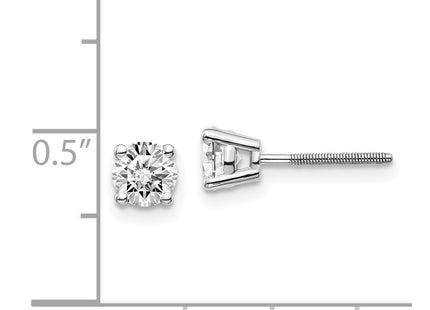 14k White Gold Earrings Style ST3 - Classique Jewelry Inc.