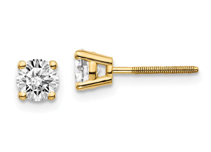 14k Yellow Gold Earrings Style ST4 - Classique Jewelry Inc.