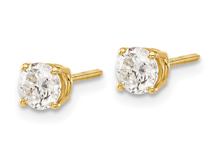 14k Yellow Gold Earrings Style ST3 - Classique Jewelry Inc.