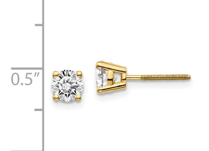 14k Yellow Gold Earrings Style ST3 - Classique Jewelry Inc.