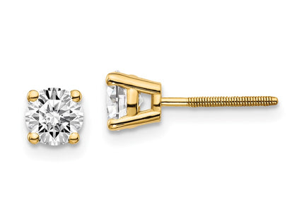 14k Yellow Gold Earrings Style ST3 - Classique Jewelry Inc.