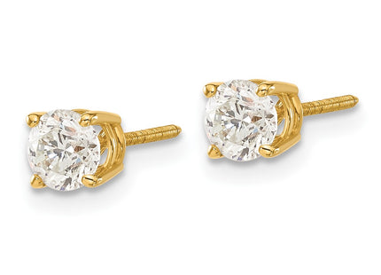 14k Yellow Gold Earrings Style ST4 - Classique Jewelry Inc.