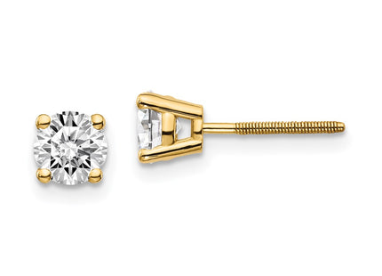 14k Yellow Gold Earrings Style ST3 - Classique Jewelry Inc.