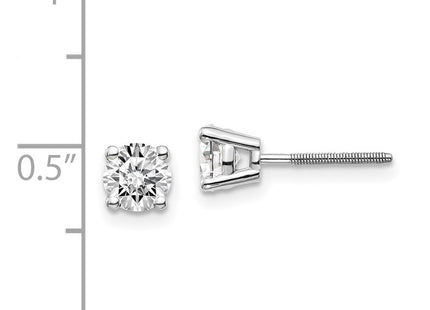 14k White Gold Earrings Style ST3 - Classique Jewelry Inc.